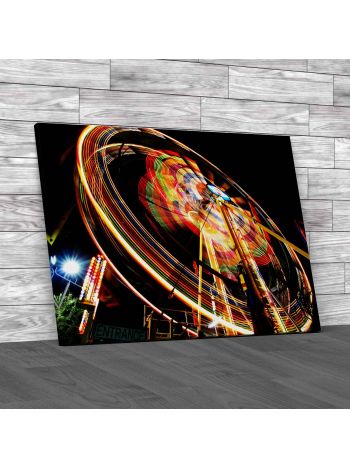 Rolling Wheel Lights Canvas Print Large Picture Wall Art