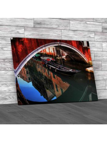 Venice Gondola Canvas Print Large Picture Wall Art