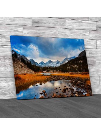 Snowy Hills with Trees Canvas Print Large Picture Wall Art