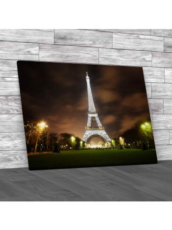 Eiffel Tower NightLights Canvas Print Large Picture Wall Art