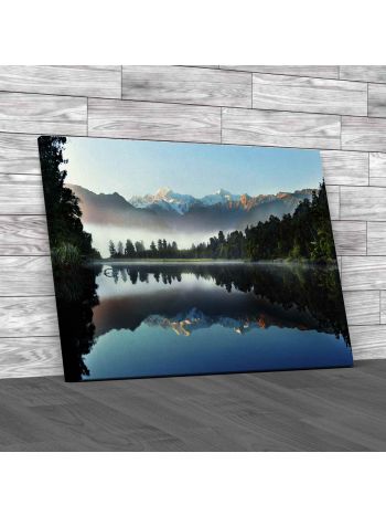 Lake Matheson Reflection Canvas Print Large Picture Wall Art