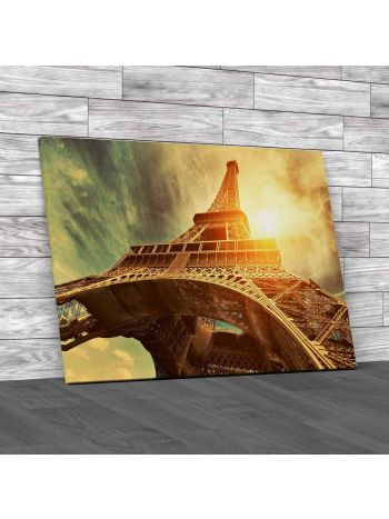 The Eiffel Tower In Sunshine Canvas Print Large Picture Wall Art