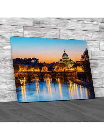Sunset At The Vatican City Canvas Print Large Picture Wall Art