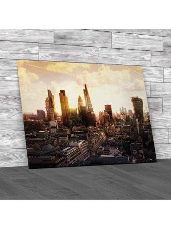 London Sunset Canvas Print Large Picture Wall Art