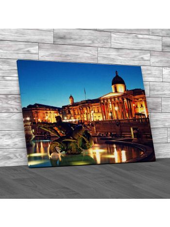 The National Gallery And Trafalgar Square Canvas Print Large Picture Wall Art