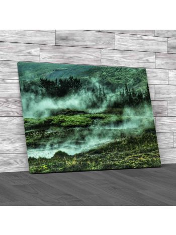 Strokkur Geyser Selfoss Iceland Canvas Print Large Picture Wall Art