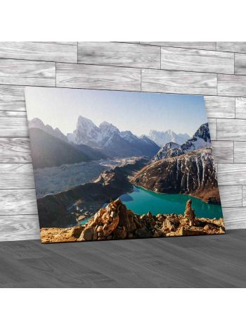 Ngozumpa Glacier Himalaya Nepal Canvas Print Large Picture Wall Art