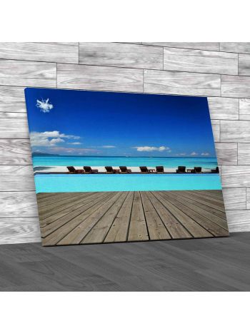 Tropical Ocean Scene Canvas Print Large Picture Wall Art