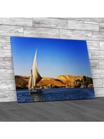 The Nile At Aswan Egypt Canvas Print Large Picture Wall Art
