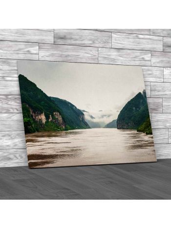 Mountains Around Yangtze River Canvas Print Large Picture Wall Art