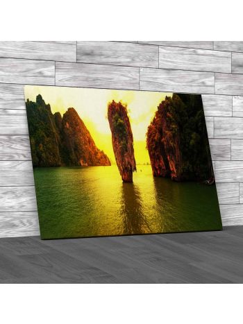 James Bond Island Panorama Thailand Canvas Print Large Picture Wall Art