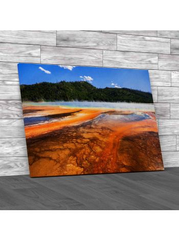 Grand Prismatic Spring In Yellowstone National Park 2 Canvas Print Large Picture Wall Art
