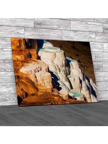 Mammoth Springs In Yellowstone Canvas Print Large Picture Wall Art