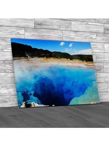Sapphire Poolyellowstone National Park Canvas Print Large Picture Wall Art